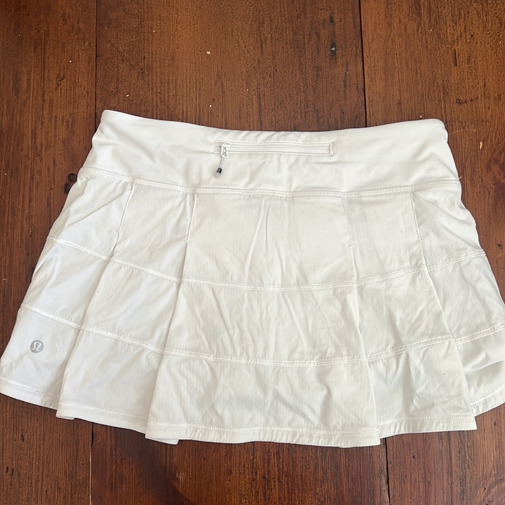 Lulu lemon white workout skort